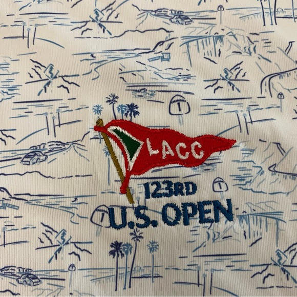 Peter Millar Crown Crafted Mens Medium LACC 123rd US Open Pacific Coast AOP New - Picture 6 of 15